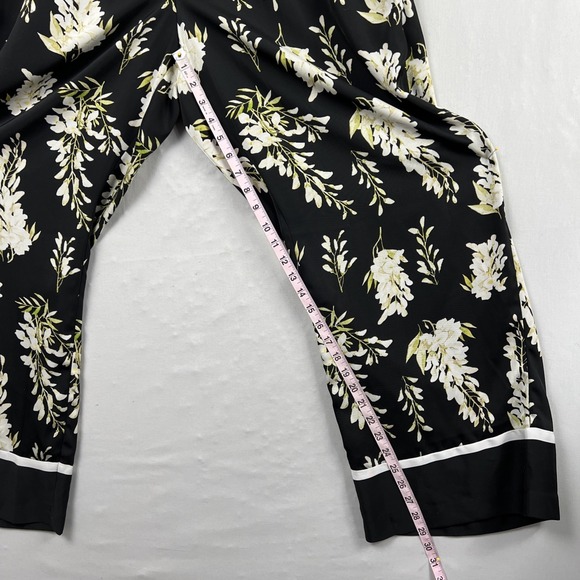 H&M Wide Leg Pants Womens XL Black White Relaxed Party Casual Travel Packable - Picture 7 of 14